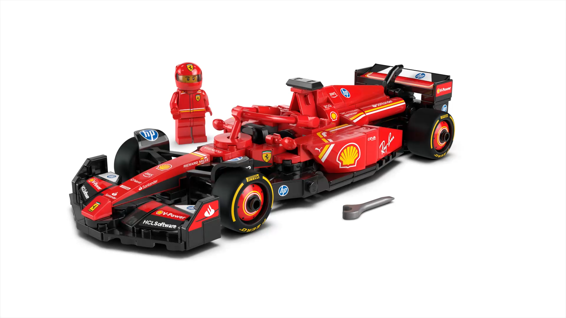 LEGO 77242 Speed Champions Coche de Carreras Ferrari SF-24 F1, Juguete, Maqueta de Vehículo Rojo de Fórmula 1 y Minifigura de Piloto para Coleccionar, Regalo para Niños y Niñas de 10 Años o Más - 1