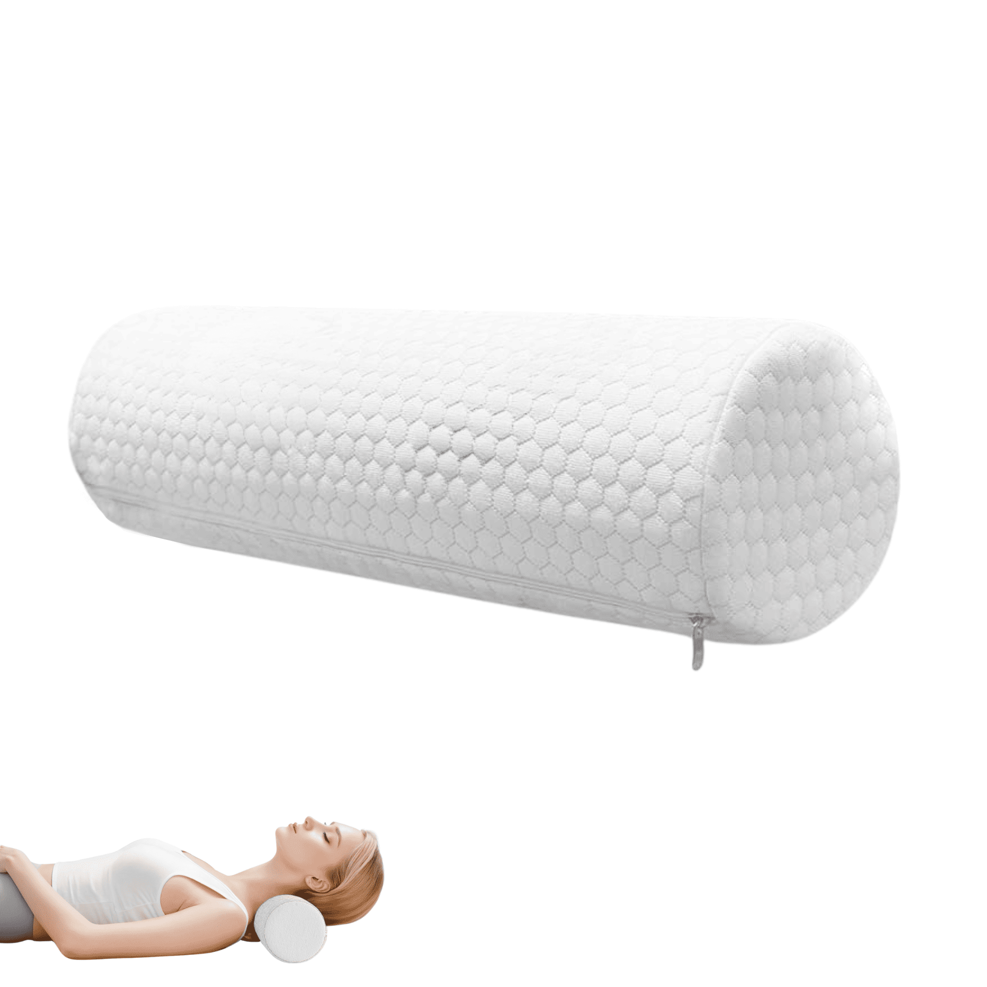 MAGIC SELECT Almohada Cervical Circular. Rollo de Espuma Viscoelástica con Funda de Poliéster Lavable. Cojín Ergonómico para Cuello, Piernas y Espalda. Ideal para Hogar y Viajes. - 1