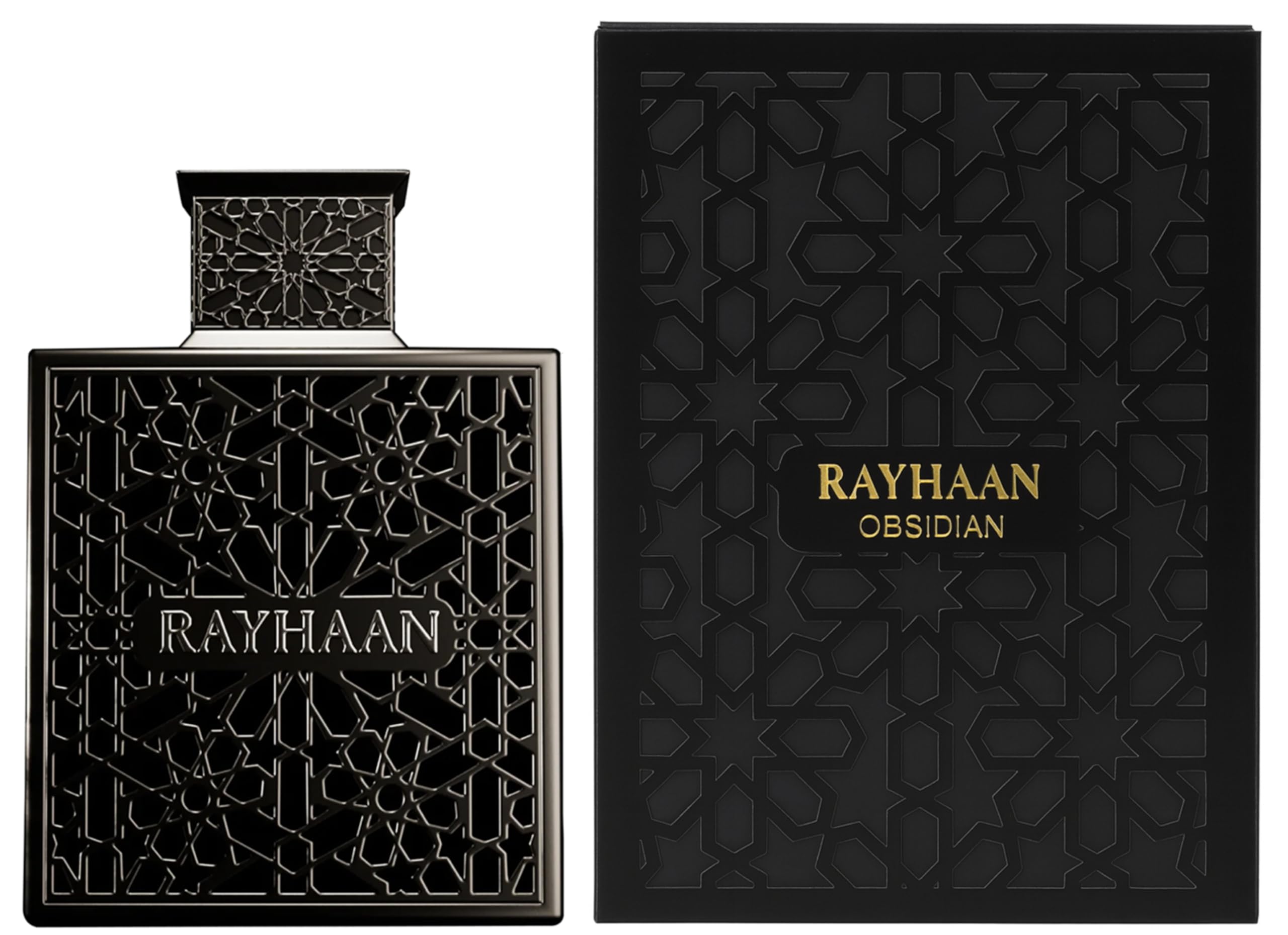 Rayhaan Obsidian Woody Spicy Amber - Eau de parfum para hombre, larga duración, 100 ml — oferta en Miravia