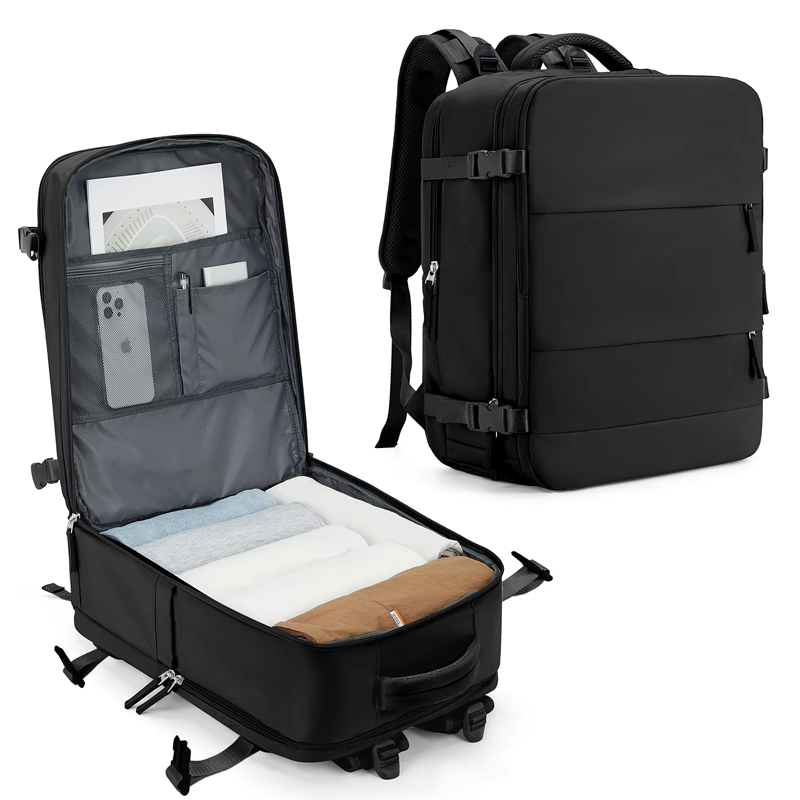 SSITO-Bolsa de Cabina para Equipo de Mano Cabina Avion Mochila de Senderismo Mochipa Viaje Cabin 40x20x25 para Ryanair, Maletas de viaje avion Cabin, mochila Viaje cabin avion 40x20x25 - 1