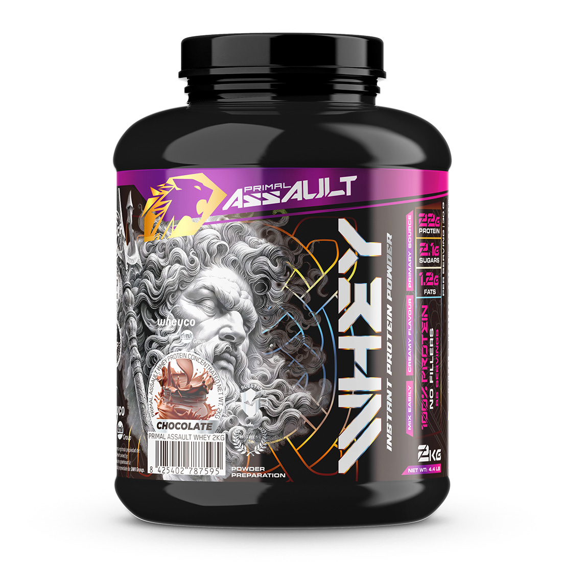 ASSAULT - 100% concentrado de proteína de suero WHEYCO® optimizado para poner en marcha los procesos de desarrollo muscular de su organismo. La proteína contribuye al crecimiento y mantenimiento de la masa muscular - 1