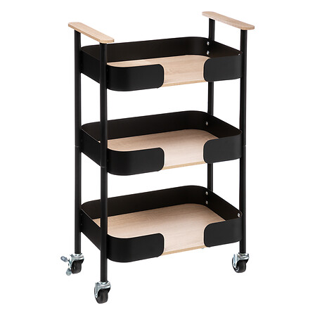 CAMARERA MEDIANA DE METAL CON RUEDAS MARCA 5 FIVE - 1