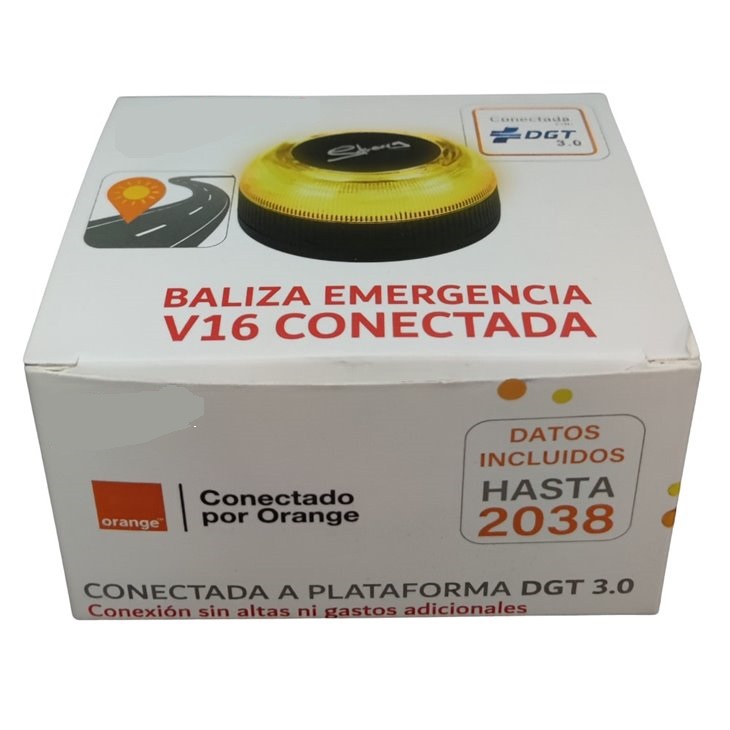 YUMO HOUSE- Baliza Emergencia Geolocalizable V16 Homologada DGT 3.0 Conectada- 3 Pilas AA Incluidas- Obligatirio a partir de 2026,Magnetico,Impermeable IP54, Led Alta Intensidad-Balisa Emergència Geolocalitzable V16 Homologada DGT 3.0 Connectada - 1
