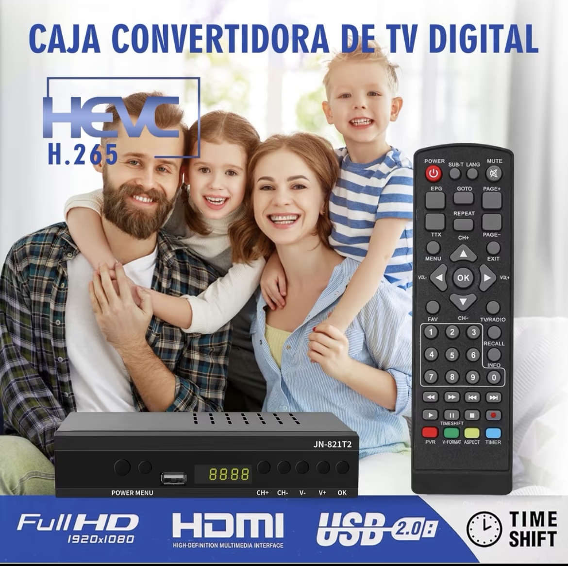 TDT HD ALTA DEFINICION  JN-821T2 FULL HD 1080P - 1
