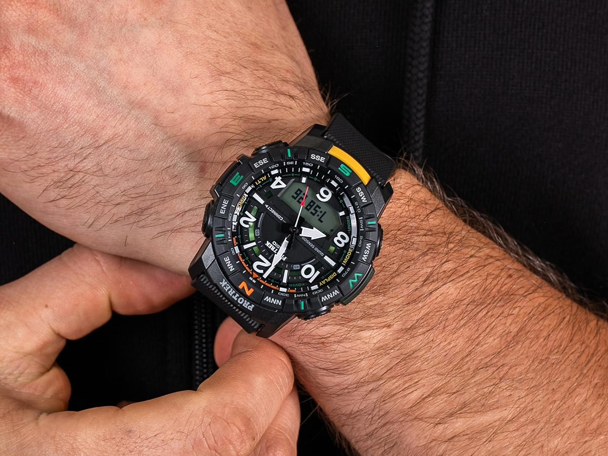 Reloj montañismo Bluetooth hombre Casio Pro-Trek PRT-B50-1JF JDM Brújula Barómetro Altímetro - 1