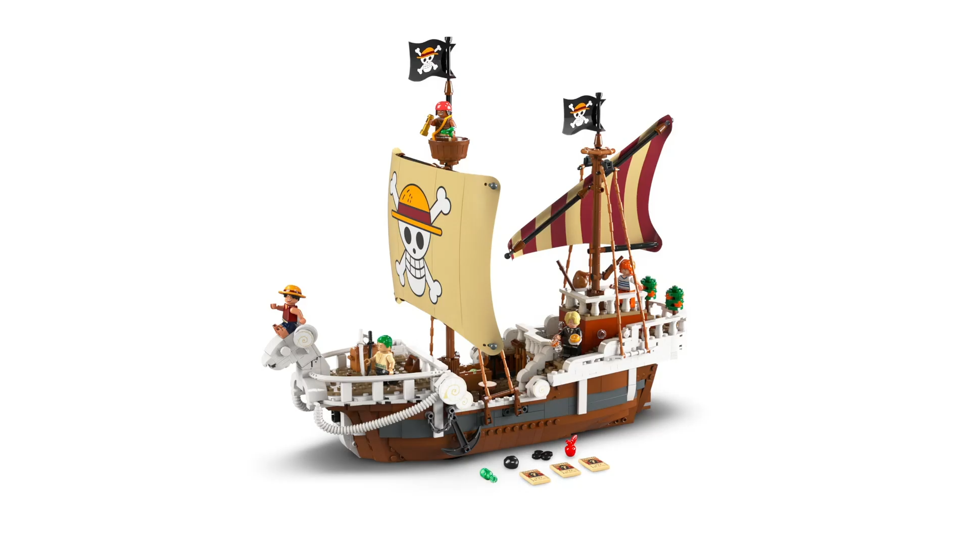 LEGO® ONE PIECE Barco Pirata Going Merry Set con Barco, Juguete de Construcción con 5 Minifiguras, Modelo Basado en la Serie de Acción Real de Netflix, Regalo Para Niños 75639 - 1