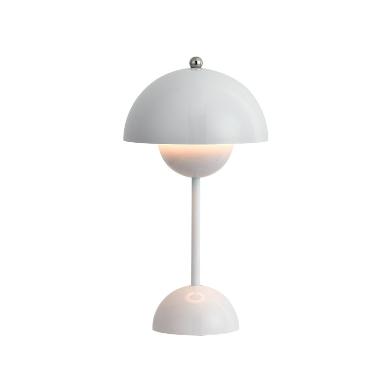 Lámpara de mesa nórdica con forma de capullo de flor, lámpara de ambiente decorativo, lámpara con forma de capullo de flor, lámpara de noche con forma de hongo, luz de noche roja - 1