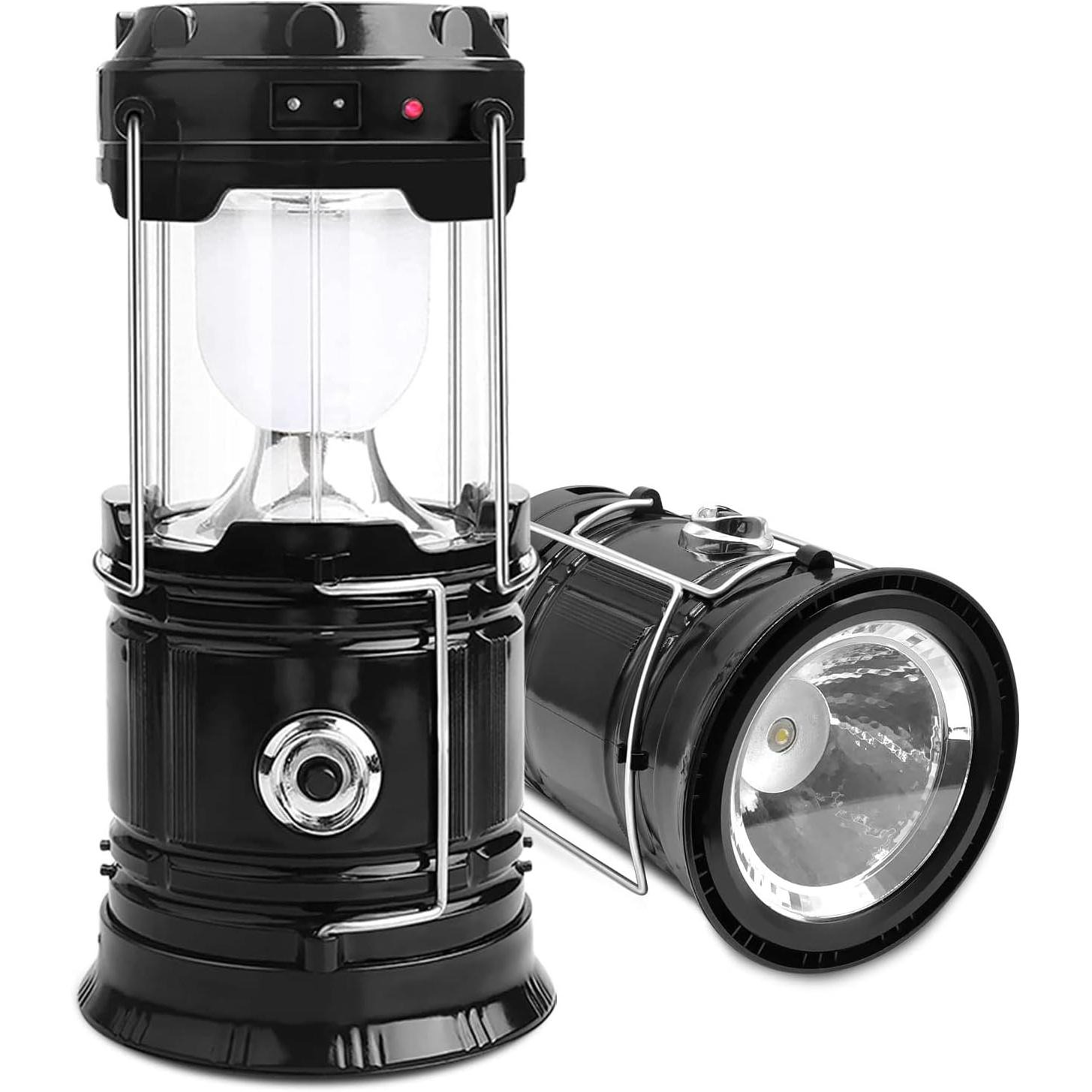 Lámpara Camping LED Recargable Solar Portátil Impermeable, 2/1 Unids, interior Pilas, interior Pilas, Cargador solar para moves - 1