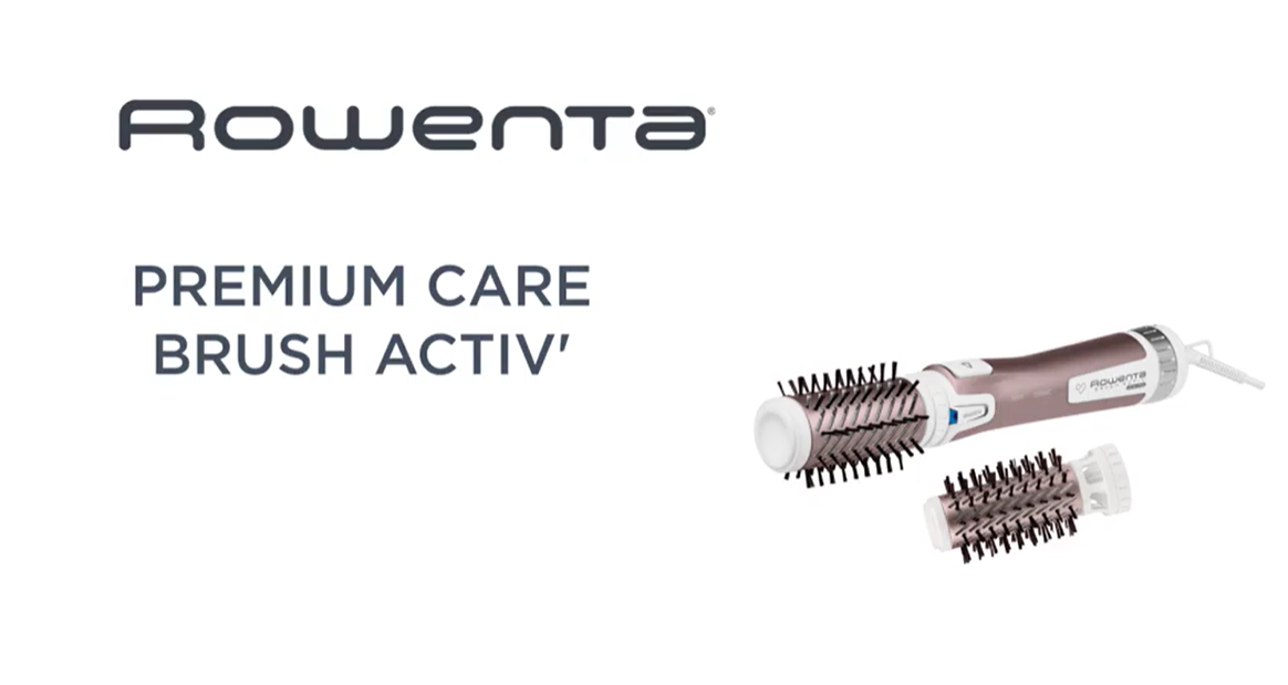 Rowenta Brush Activ' Premium Care Cepillo Giratorio de Aire Caliente con Cerdas Naturales, Dobles Emisores Iónicos, Resultados Suaves con Brillo Total, 2 Cepillos Recubiertos para Todo Tipo de Cabello, Fácil de Usar CF9540F0 - 1