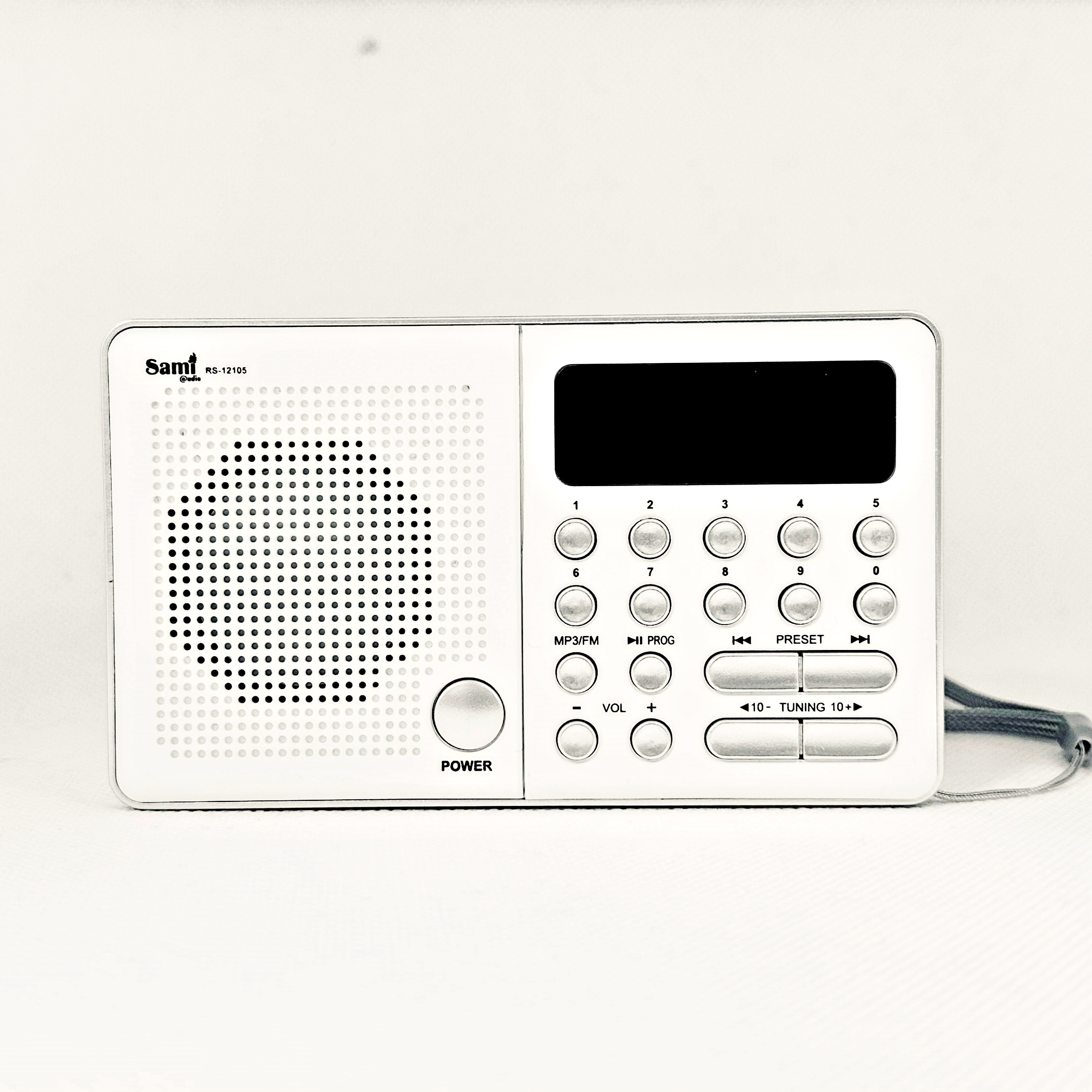 Radio Portátil SAMI RS-12105 FM Digital Mediana Recargable con Pantalla LED – Radio Emergencia MP3 USB SD, Autoapagado y Auriculares - 1
