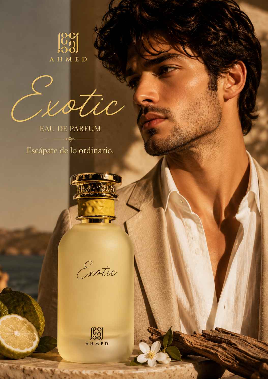 Exotic Ahmed Al Maghribi EDP 100 ml · Perfume Árabe Unisex Cítrico Floral con Vainilla y Almizcle — oferta en Miravia