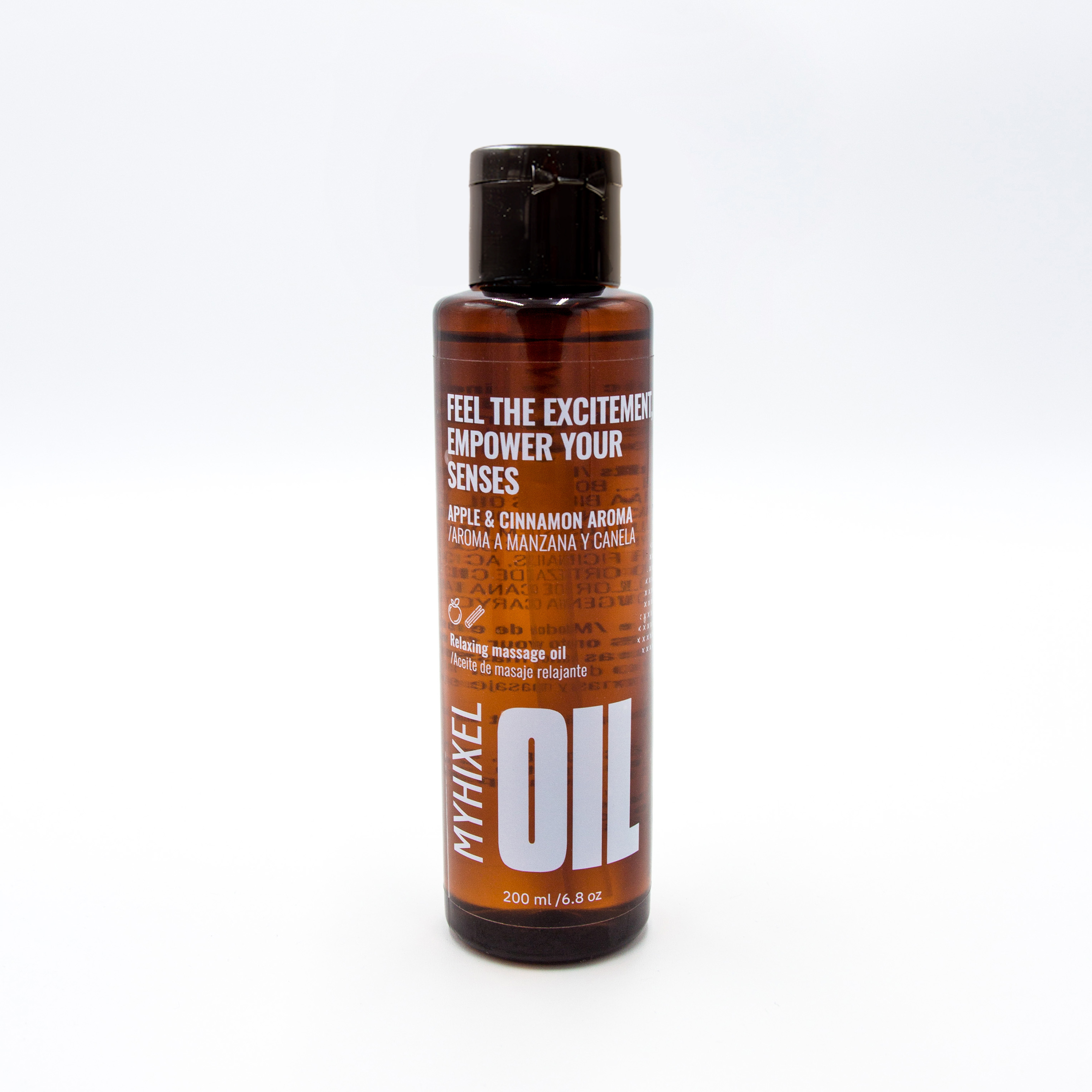 MYHIXEL Aceite de Masaje 200 ml | Aroma Manzana y Canela | Hidratante y Suavizante | Alta Sensibilidad | Fácil Aplicación | Apto para Todo Tipo de Piel - 1