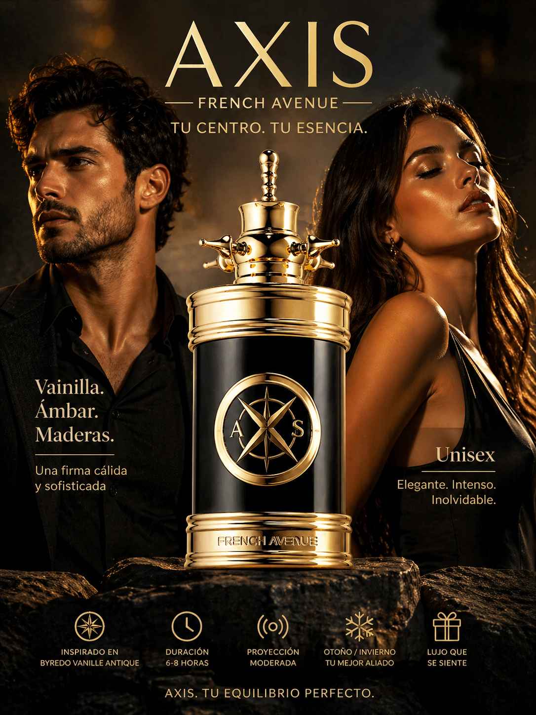 Axis French Avenue EDP 100ml · Vainilla oscura y maderas cálidas - 1
