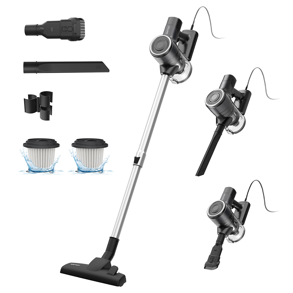 Aspiradora Con Cable Vactidy C6, 25kpa SuccióN Potente, Cable 7 M, DepóSito 800 Ml, Motor De 600w, Filtro Hepa, Anti-Sobrecalentamiento/Anti-Quemaduras , Apto Para Suelo/Alfombra/Pelos De Animales Mascotas - 1