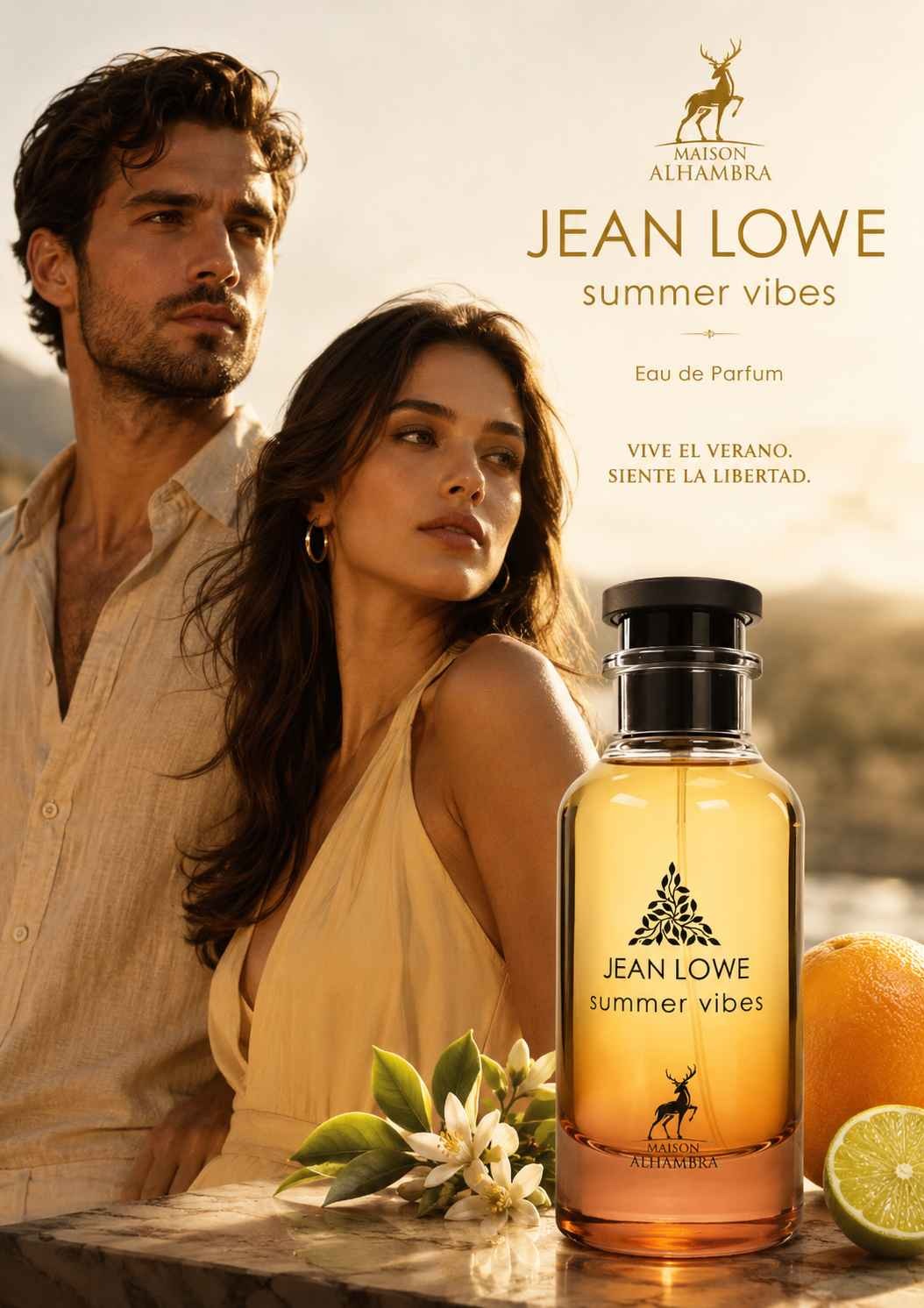Maison Alhambra Jean Lowe Summer Vibes Eau de Parfum 100 ml · Unisex · Tipo Sun Song · Neroli & Flor de Azahar — oferta en Miravia