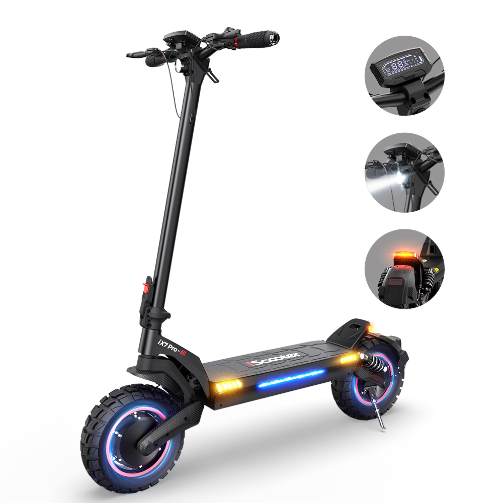 Patinetes Electricos Adultos iScooter iX7pro 1000W*2 10" 48V 17.5 Ah Batería Máxima Alcance 70-80 Km Potente para Adultos - 1