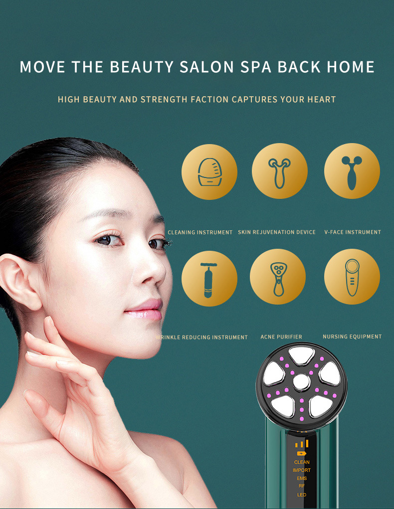 Dispositivo De Belleza Facial Microcorriente Máquina De Levantamiento Facial Masajeador De Piel Del Cuello Reafirmación LED Terapia De Luz Vibración Rejuvenecimiento Herramienta De Belleza - 1