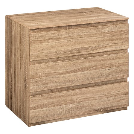 CÓMODA MADERA NATURAL CON 3 CAJONES MARCA FIVE - 1