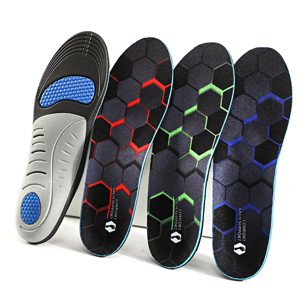 Plantillas de soporte de arco, ligeras, de EVA, para calzado deportivo, para hombre y mujer, elásticas, para correr, talla 35-45 - 1