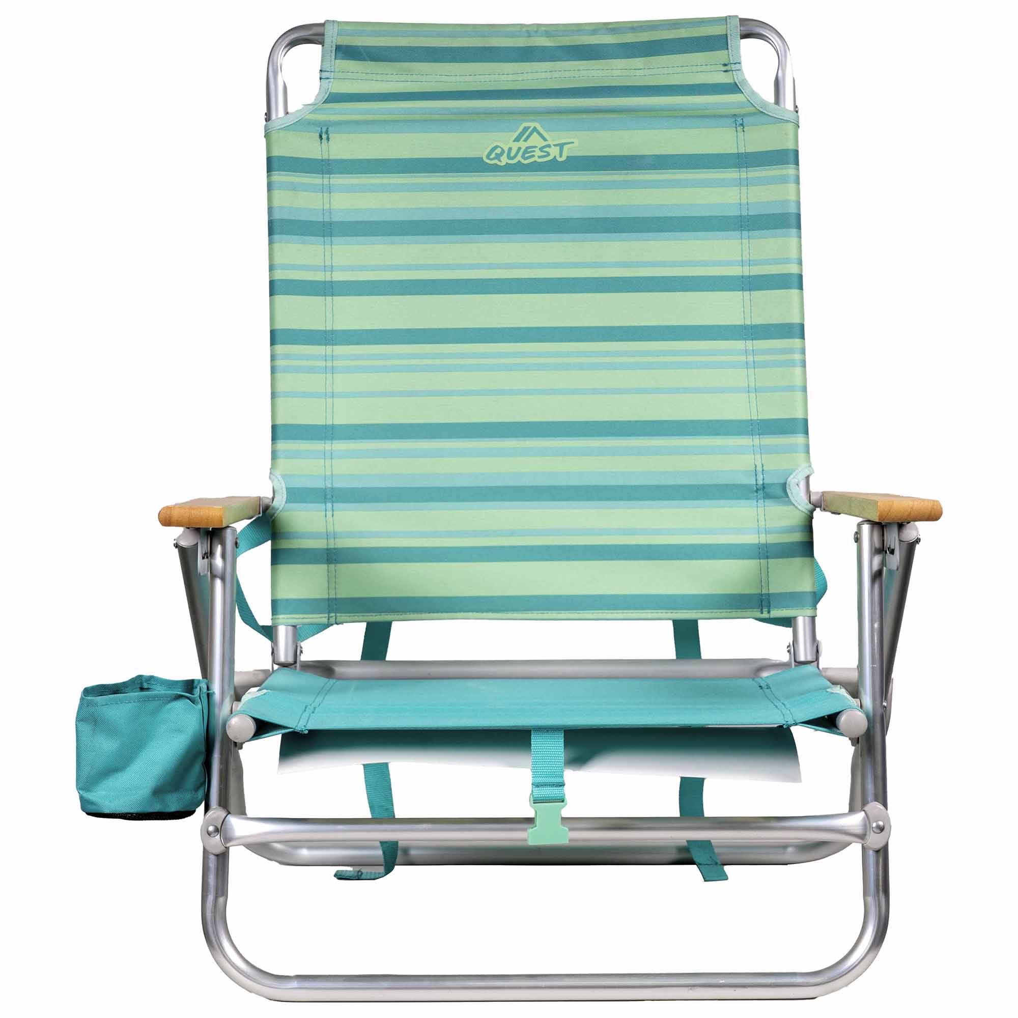 Silla de Playa y Camping Reclinable de Aluminio con Correa, Plegable y Portátil - 1