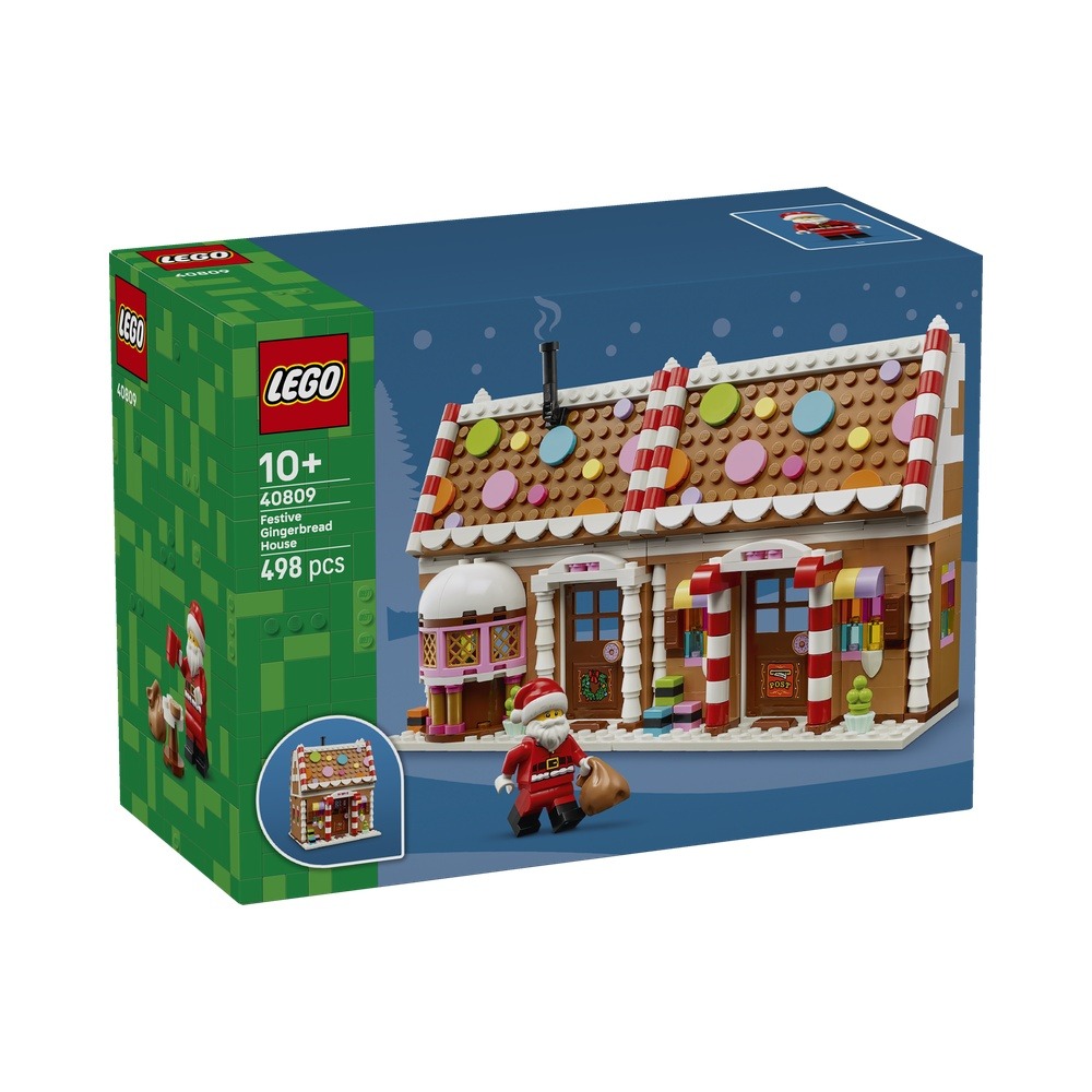 LEGO SEASONAL - CASA DE GALLETA DE JENGIBRE FESTIVA, 40809, TIENDA CON LICENCIA OFICIAL, JUGUETES, PELÍCULA, LADRILLOS, BRICKS, PIEZAS, BLOQUES, NAVIDAD, DULCES, PAPÁ NOEL, SANTA CLAUS, REGALOS - 1