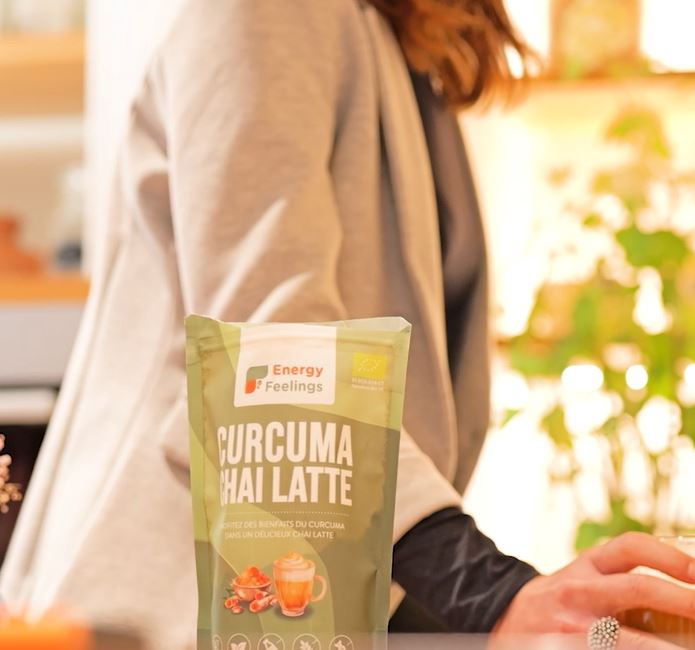 Energy Feelings Cúrcuma Chai Latte Ecológico 500 gr, Cúrcuma en Polvo para Golden Latte, Apto para Veganos, Sin Lactosa, Sin Gluten, Biodisponible, Antiinflamatorio Natural, Refuerza el Sistema Inmunitario - 1