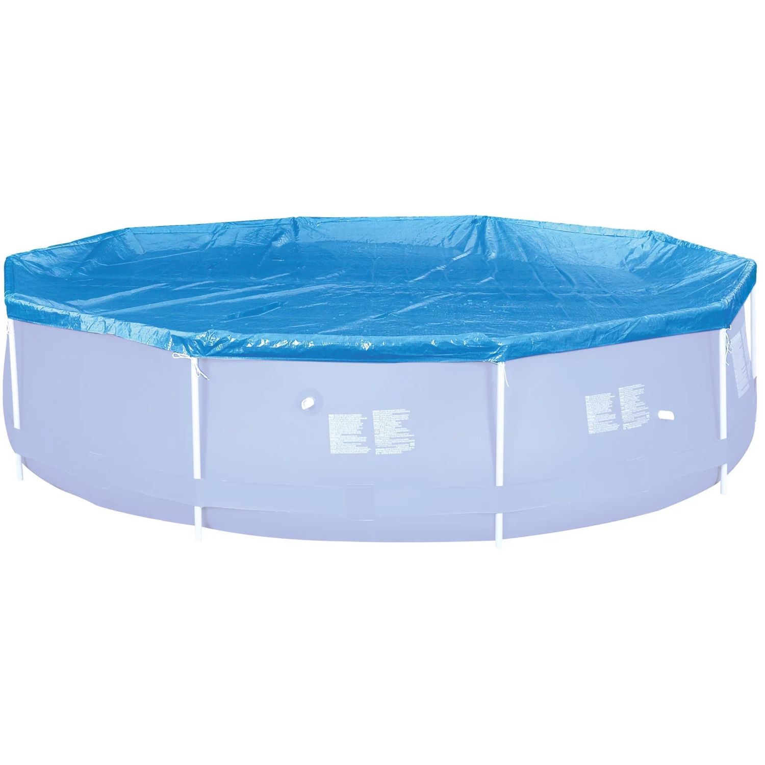 YUMO HOUSE-Cubierta redonda Piscina 360 cm-Cobertor redondo Piscina 360 cm. Con Lazos de Cuerda Avenli 16125-1,Material duradero, Cuerdas de Sujeción, Color azul - 1