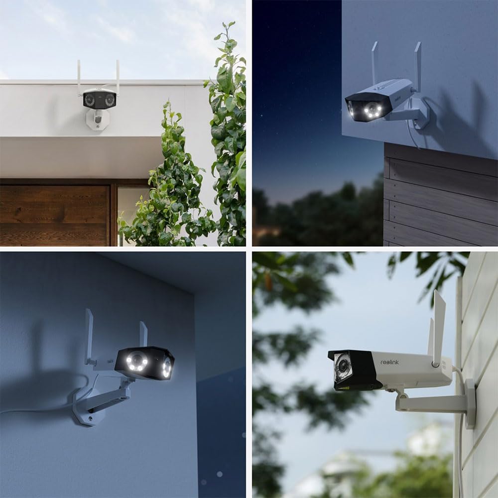 Cámara IP Reolink Duo 2 WiFi 4K | Doble Lente 180° | Visión Nocturna Color | Detección Inteligente | Audio Bidireccional | WiFi Dual 2.4/5GHz | Batería Recargable | IP67 Exterior - 1
