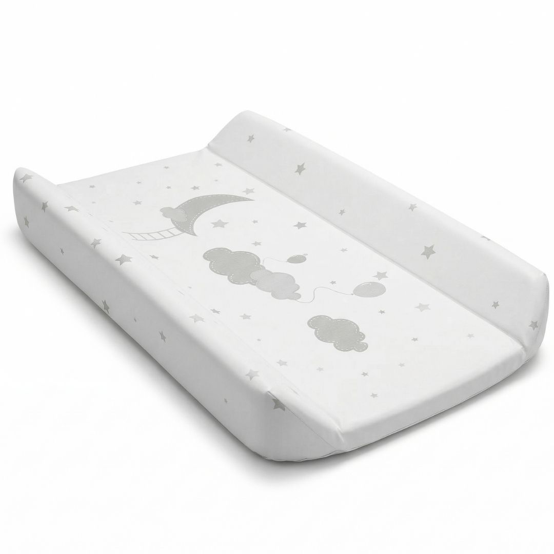 BATHBY Cambiador Bebé Acolchado Impermeable con Bordes de Seguridad, Suave y Antideslizante, Fácil de Limpiar, 85x50x10cm - 1