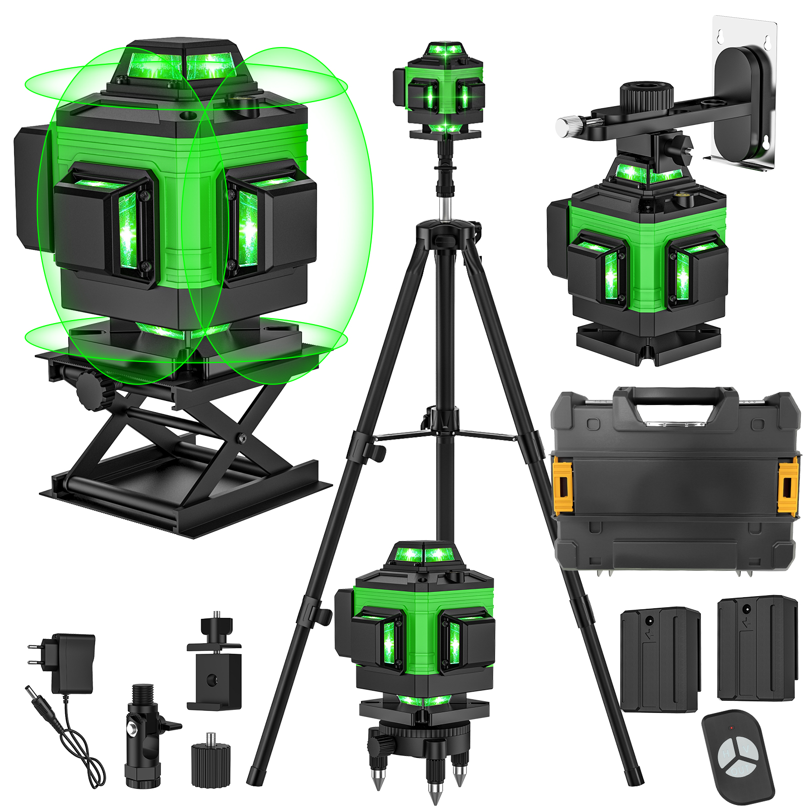 16 Lines 4D Laser Level green line SelfLeveling 360 Horizontal And Vertical Super Powerful Laser level green Beam laser level - 1