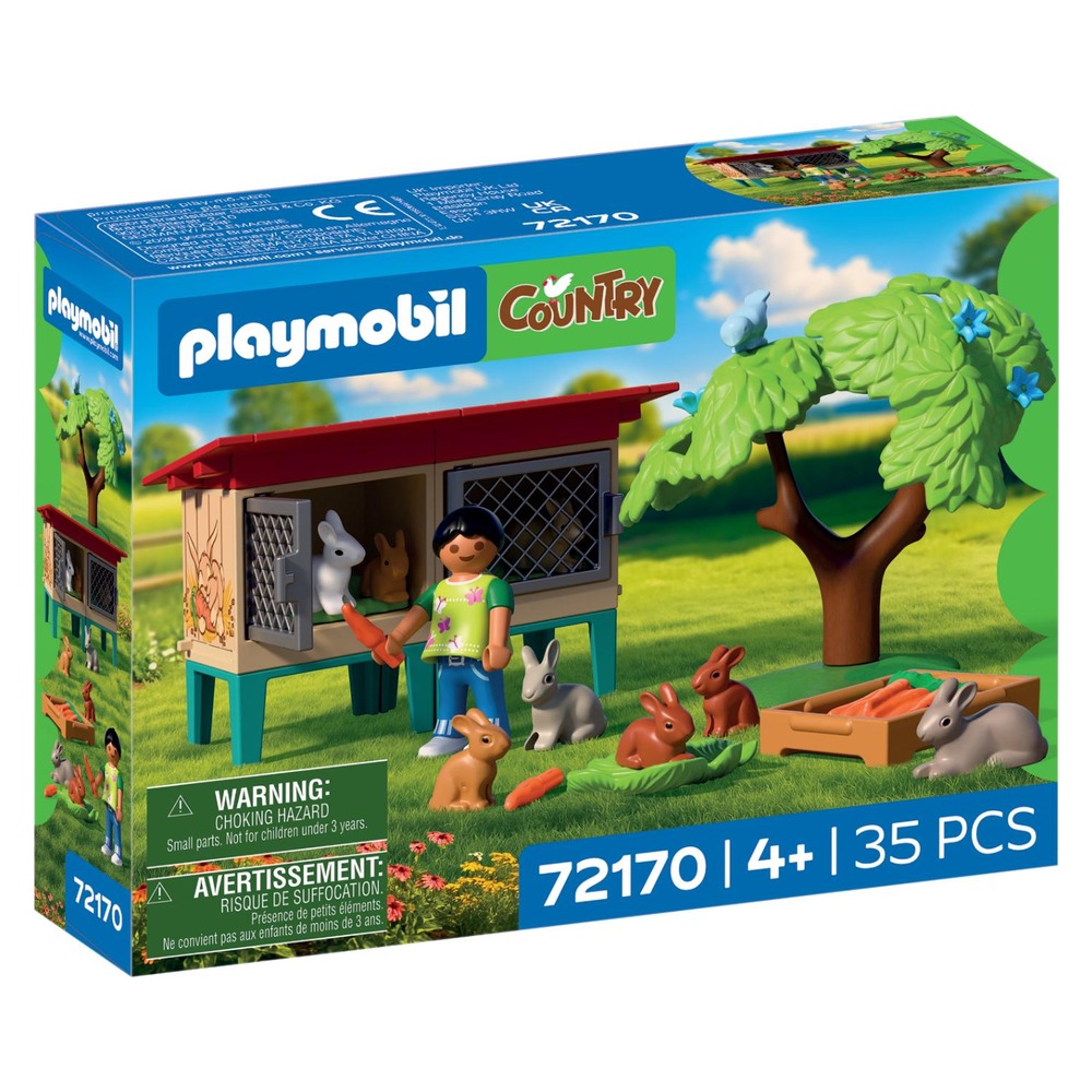 PLAYMOBIL - CONEJERA, 72170, TIENDA CON LICENCIA OFICIAL, FAMOBIL, CLICKS, JUGUETES, FIGURAS, MUÑECOS, 100% ORIGINAL, GRANJA, ANIMALES - 1