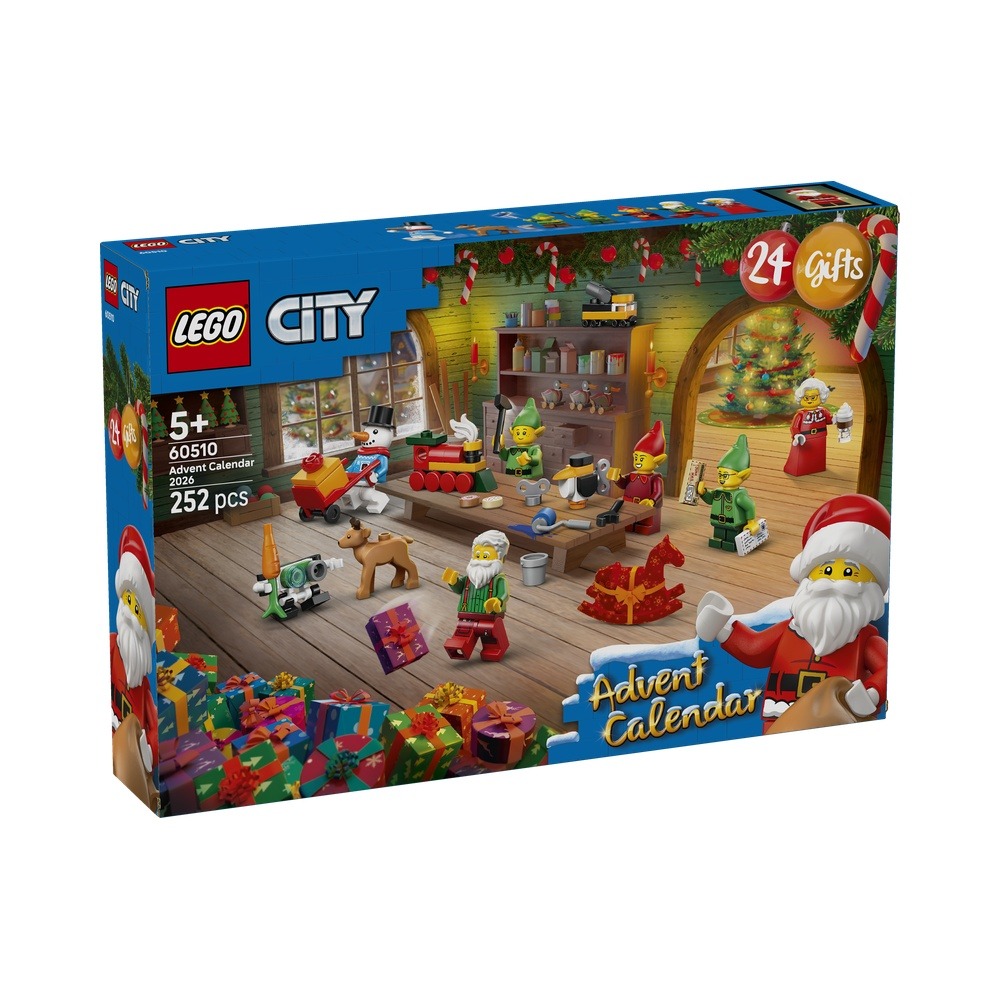 LEGO CITY - CALENDARIO DE ADVIENTO 2026, 60510, TIENDA CON LICENCIA OFICIAL, JUGUETES, PELÍCULA, LADRILLOS, BRICKS, PIEZAS, BLOQUES, ÁRBOL DE NAVIDAD, DECORACIÓN NAVIDEÑA - 1