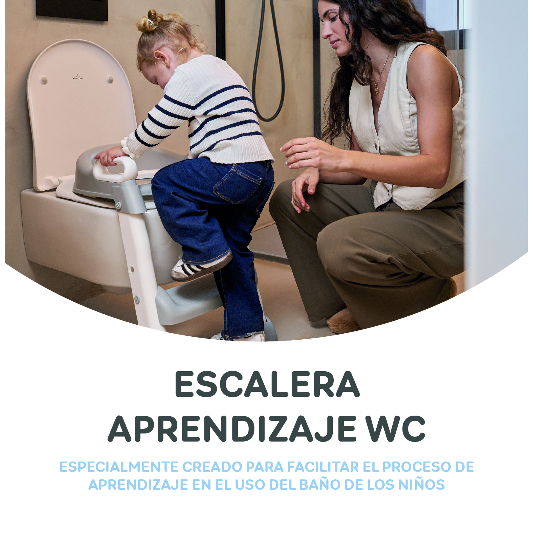 Ms - Adaptaror WC con Escalera - Adaptador con Asiento Acolchado para Inodoro - Plegable y con Altura Ajustable Reductor WC Niños con Asas y Base Antideslizante de 1 a 7 años - 1