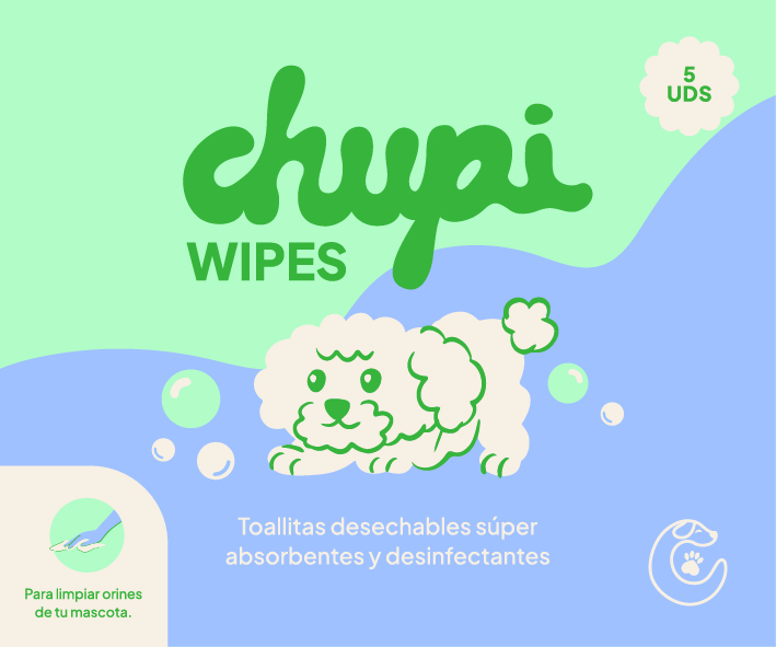 Chupi wipes Toallitas para recoger la orina de tu mascota en cualquier lugar. Toallitas super absorbentes. Pipí mascotas - 1