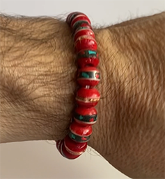 Pulsera Hombre Mujer Nepal Artesanía Hecho a mano Tradicional Hueso Jak con bolsa Tibet Fuerza Vital Yoga - 1
