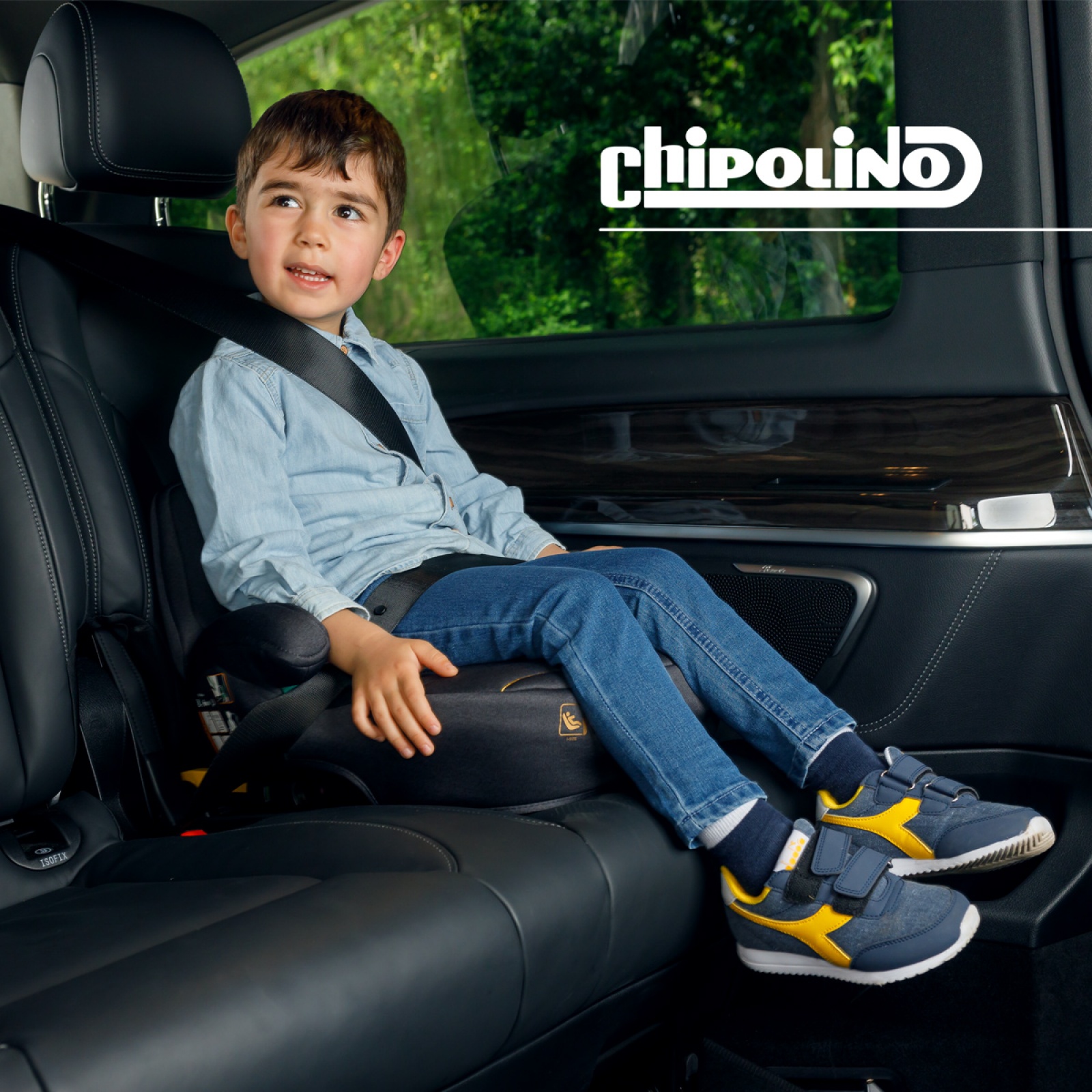 CHIPOLINO Alzador para Coche SAFY i-Size 125-150 cm con ISOFIX de Chipolino - 1