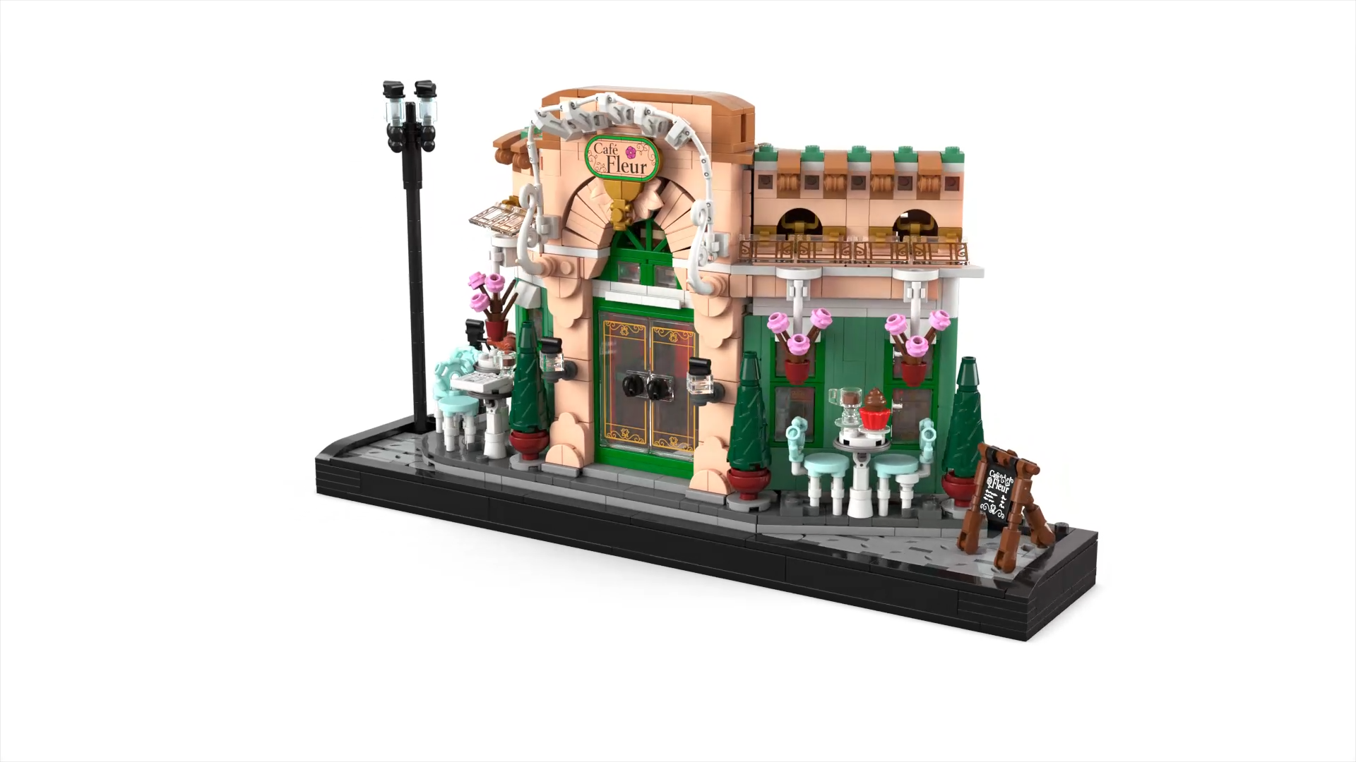 LEGO 10362 Icons Cafetería Francesa Maqueta Decorativa para el Hogar o la Oficina, Set de Construcción, Regalo para Adultos, Interpretación de un Establecimiento Típico de París - 1