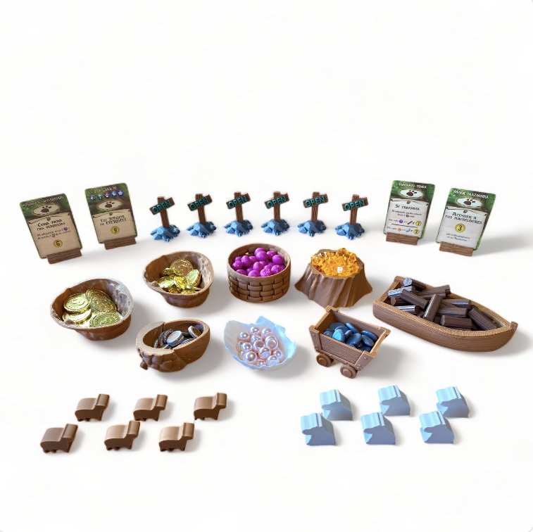 Everdell Organizador Juego de Mesa - Pack de Mejora Deluxe [30 piezas] - 4 diferentes PACKS - No oficial - 1