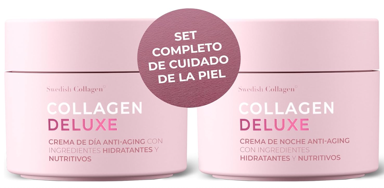 Collagen Deluxe Retinol Crema de día y noche Set I AM & PM I Piel hidratada y radiante I Retinol, niacinamida, vitamina E, aloe vera orgánico, manteca de karité - 1