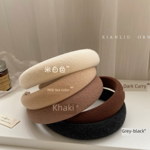 Womens Sponge Hairband High Cranial Pressure Washing Face Hair Clip Fashionable Stylish New 2025 Advanced Feeling Hair Accessories