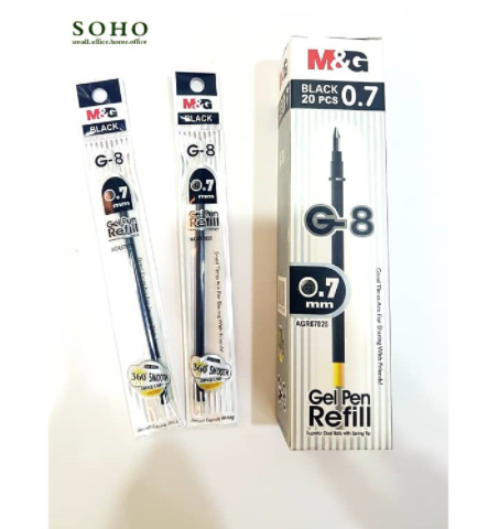 M&G MG-007 0.5mm Gel Ink Pen Refills - 10 Pack, For Q7 Rollerball Pens, 3 Colors
