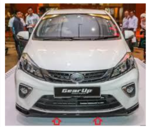 Original Gear Up Front Skirt - Perodua Myvi 2018 ( D20N 52711 bz140 c0 )