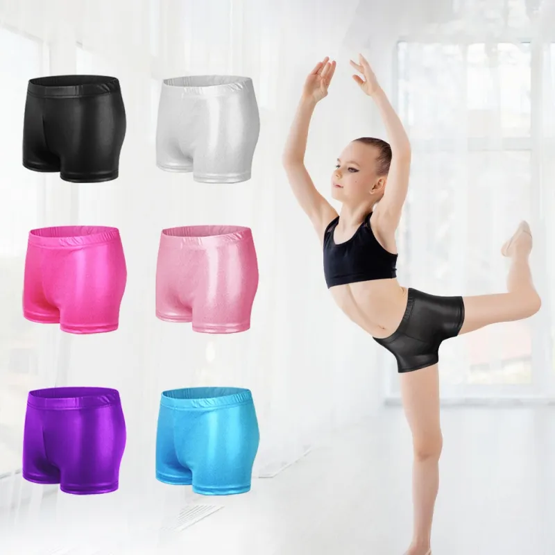 Loodgao Short De Danse De Ballet Pour Filles - Short De Natation, Gymnastique, Yoga - Taille Haute - Short Athlétique, Noir, 2 à 3T
