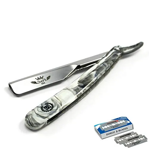 thumbnail image 2 of Krisp Shave 10-Blade Shavette Straight Razor Kit - Red/Black - Barber Style 2 of 6