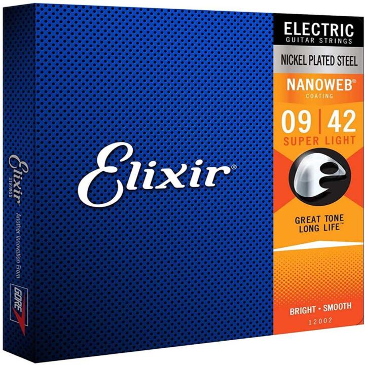 Elixir Electric Guitar Strings 6 String Sets with Choice of Gauge Super