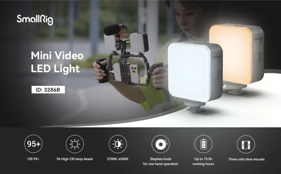 SmallRig TOFU Light 5W 2700-6500K LED Video Light of 96 LED Bulbs