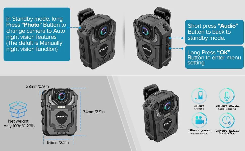 Boblov Body Camera