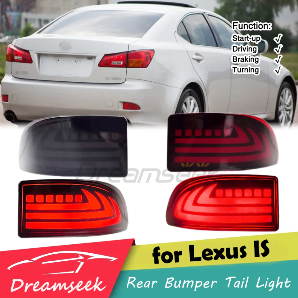 2006-2008 Lexus IS250/IS350 LED Tail Lights & Trunk Lights (Chrome Housing/ Red Smoked Lens) - Spec-D Tuning