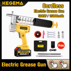 Metal Mart KEGEMA Cordless Electric Grease Gun Rechargeable 24V High Pressure Excavator Automotive Gris Gear Mekanikal