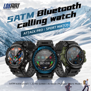 Renewed Vitality Outlet LOKMAT ATTACK Pro Outdoor Sports Smartwatch Bluetooth Call Smart Watch Camera Control Heart rate Blood pressure